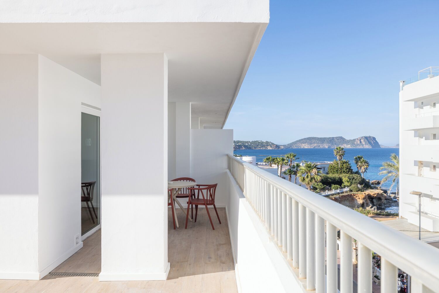 Superior appartement, 2 slaapkamers, gedeeltelijk uitzicht op zee, in toren | Terras
