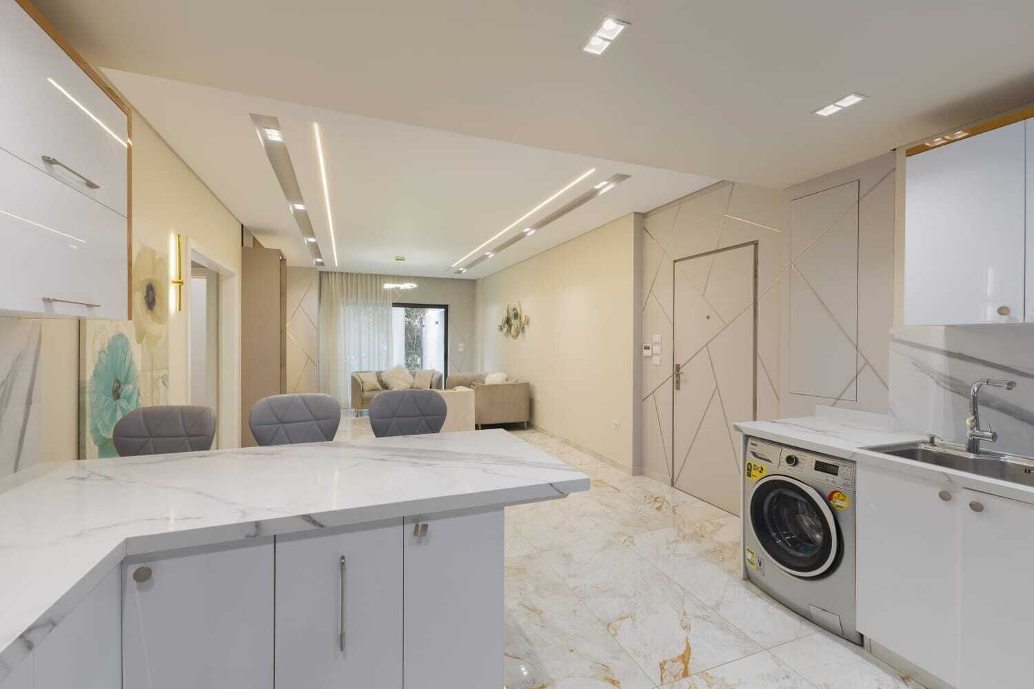 Apartamento conforto, 2 quartos, vista para o jardim | Cozinha privada | Micro-ondas, fogão, cooktop, talheres/pratos/utensílios de cozinha
