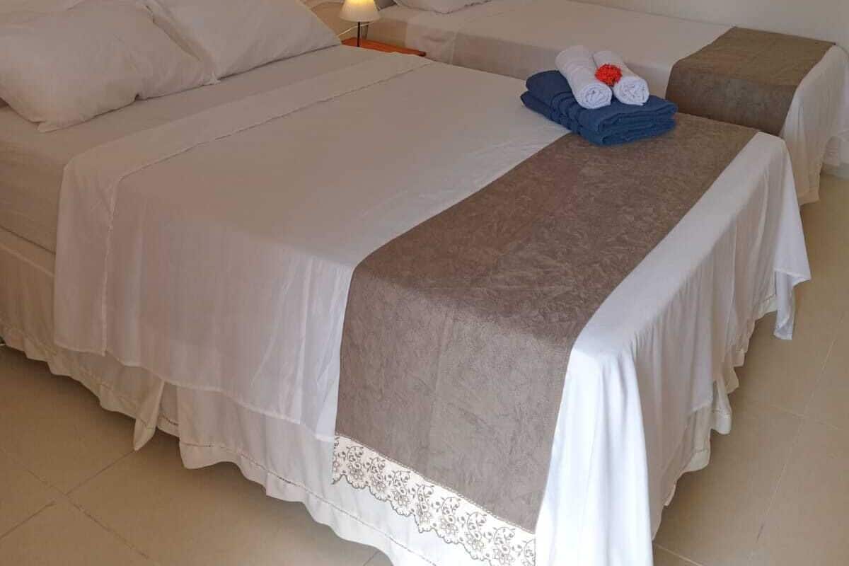 Basic-værelse til 3 personer - balkon - udsigt til have