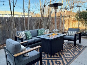 Terrace/patio - A cozy Boho home in Nampa, ID with modern feel. Private and close to downtown. (Nampa)