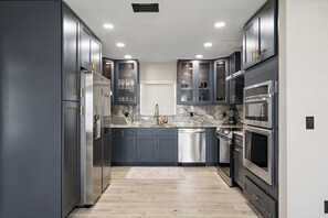 Microwave, oven, stovetop, dishwasher