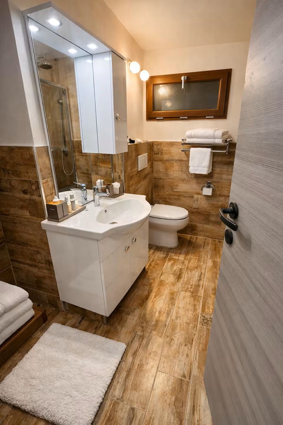 Towels, soap, toilet paper