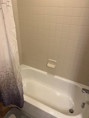 Hair dryer, towels, toilet paper