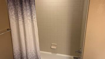 Hair dryer, towels, toilet paper