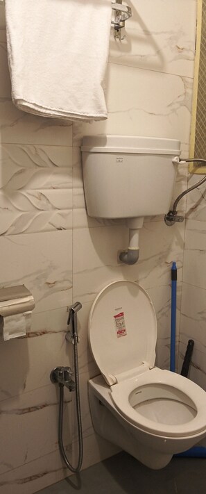 Dusche, Haartrockner, Bidet, Handtücher