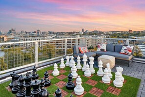Terrace/patio - Summer double rooftop decks, skyline views, media room near Broadway & Gulch (Nashville)