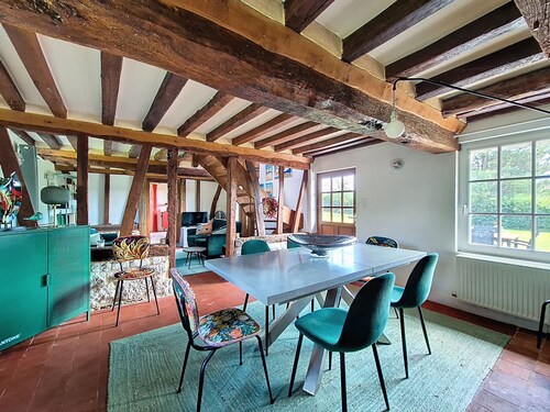 Rent charming Norman half-timbered house with large garden - sleeps 6/7