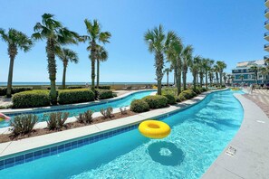 Indoor pool, outdoor pool - Phoenix West #1808 - Beachfront 3BR, Gulf View, Lazy River, Indoor Pool, Hot Tub (Orange Beach)