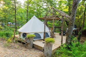 Property grounds - Rustic Tent with shared Full Bath (Honey Grove)
