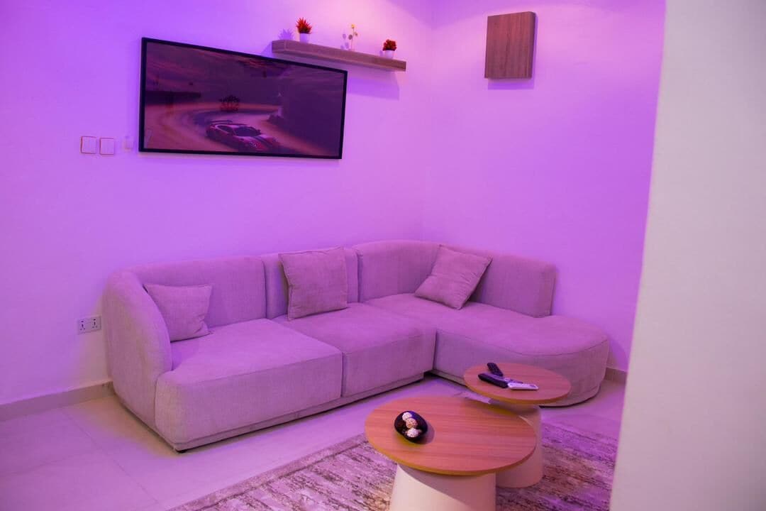 Departamento, vista al parque | Área de sala de estar | Televisión de pantalla plana de 55 pulgadas con canales digitales 