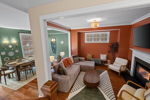 Living area - Bohemian 4BR CWE Villa•Game Room•Garage•Patio•Yard (St. Louis)