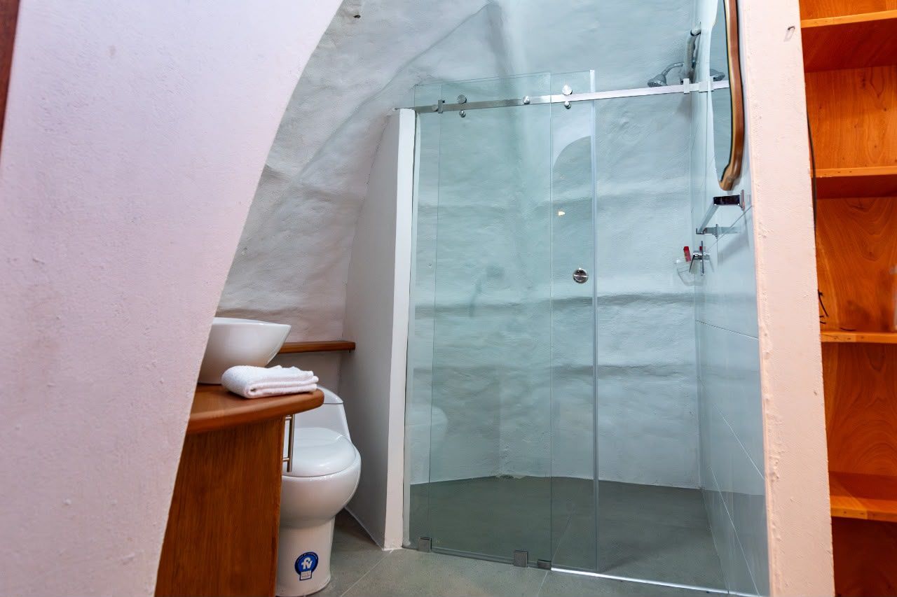 Family Cabin | Bathroom | Separate tub and shower, hair dryer, towels, soap