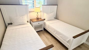 2 bedrooms, iron/ironing board, travel crib, WiFi