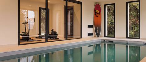 Indoor pool, a heated pool
