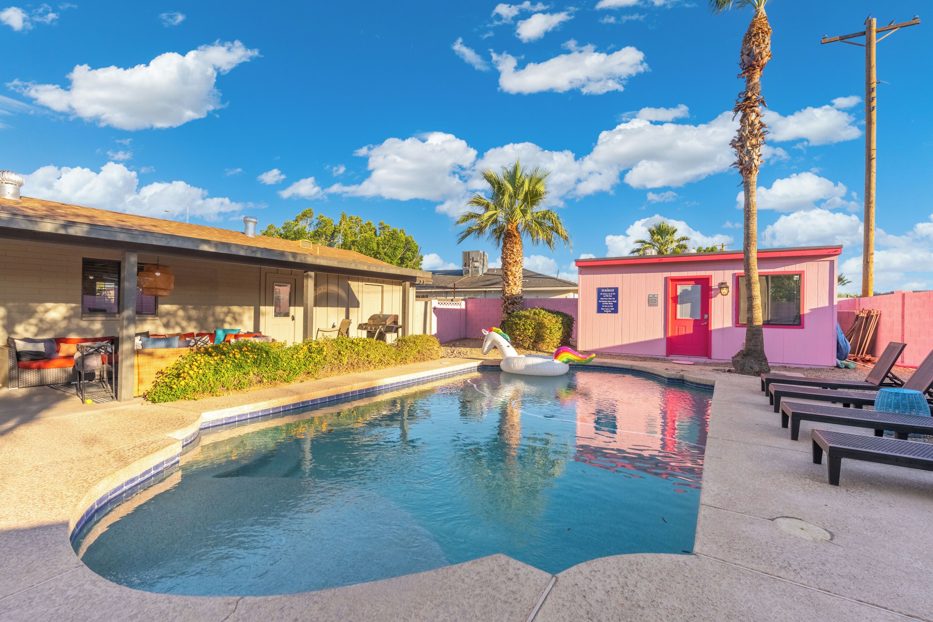 Outdoor pool, a heated pool