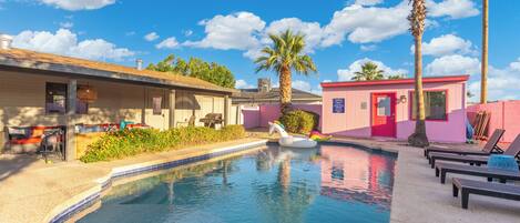 Outdoor pool, a heated pool
