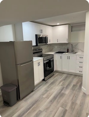 Private kitchen - Cozy 1 bedroom Basement suite (Private Entrance) (Winnipeg)