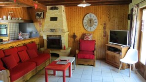 TV, fireplace - LE MOULIN - BESSE AND SAINT ANASTAISE (BESSE ET SAINT ANASTAISE)
