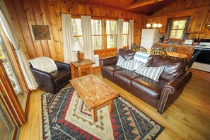 Living area - Relaxing Lakeside Cabin on Minerva Lake-Camp 12 (Olmstedville)