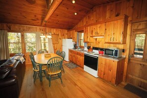 Private kitchen - Relaxing Lakeside Cabin on Minerva Lake-Camp 12 (Olmstedville)
