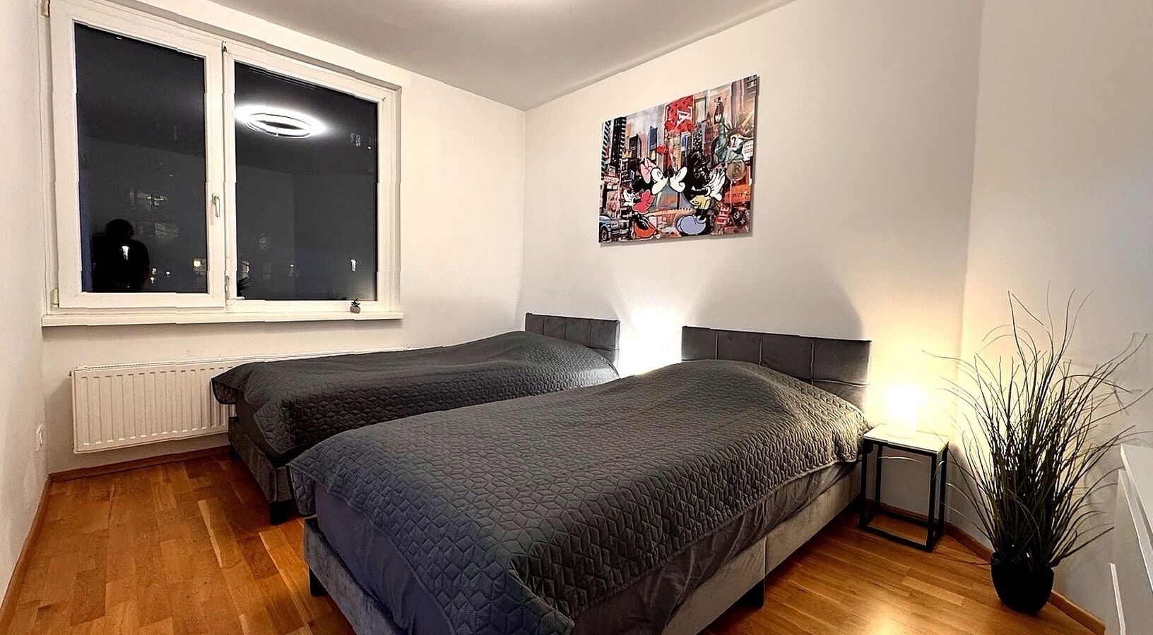 2 habitaciones, tabla de planchar con plancha, wifi y ropa de cama 