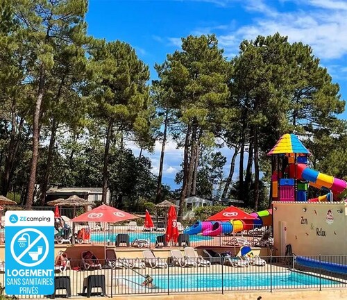 ZEcamping 3* piscine chauffée toboggans cottage 28m2 4 pers