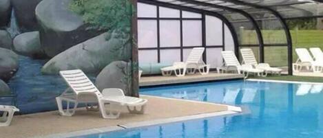 A heated pool