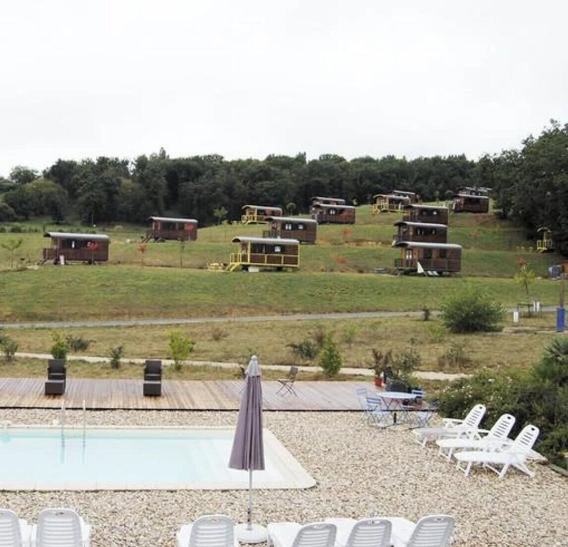A heated pool