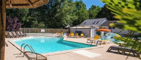 A heated pool