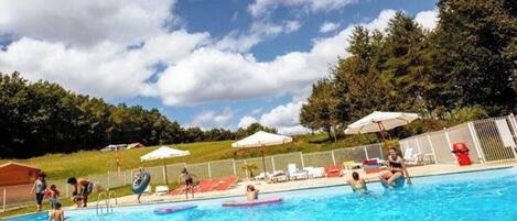 A heated pool