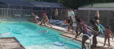 A heated pool