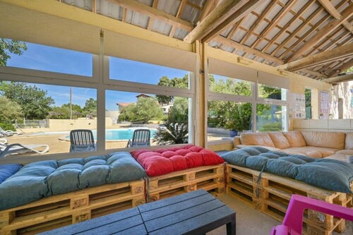 ZEcamping 3* familial toboggans animaux acceptés locatif 32m2 5 pers