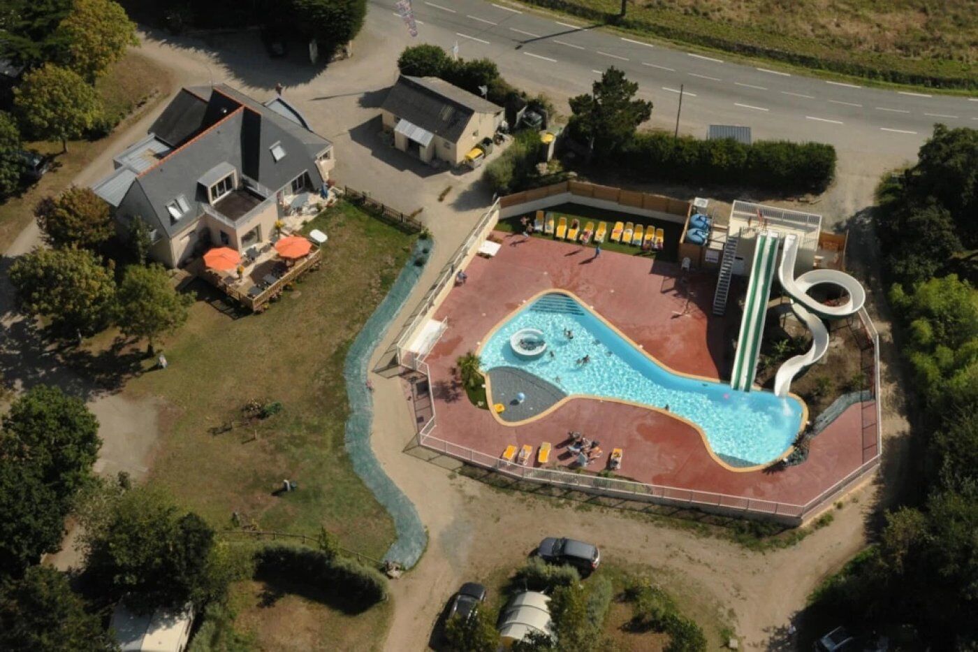A heated pool