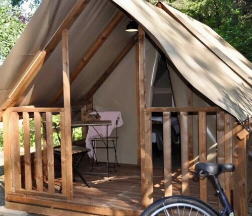 ZEcamping 3 étoiles familial piscine chauffée cabane 2 pers