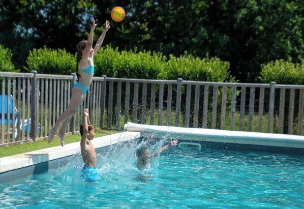 A heated pool