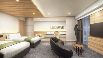 Quadruple Room, Non Smoking | In-room safe, blackout curtains, free WiFi