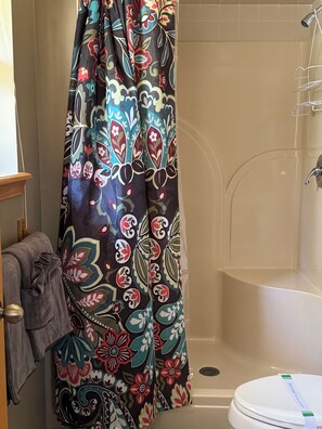 Shower, hair dryer, towels, soap - 3-bedroom house in amazing Mountain Home with AC comfort (Mountain Home)