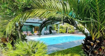 Large air-conditioned family home with private, heated, secure swimming pool