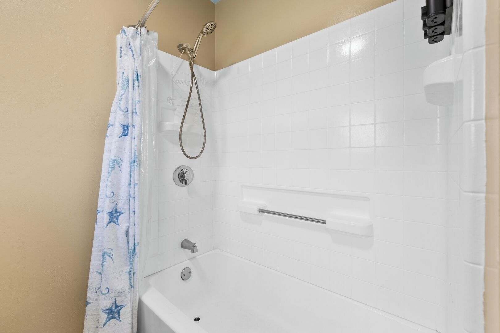 Hair dryer, towels