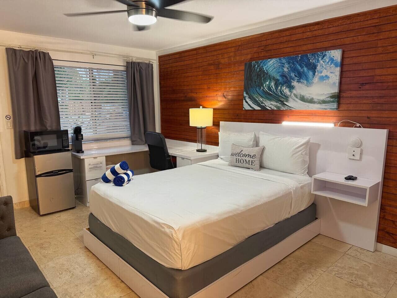 Desk, iron/ironing board, travel crib, WiFi