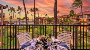 Outdoor dining - Papakea Villas | Ocean View 2 BR Sleeps 8 | Car Incl. w/ 6+ Nights | PKD ML-3523 by KBM (Lahaina)