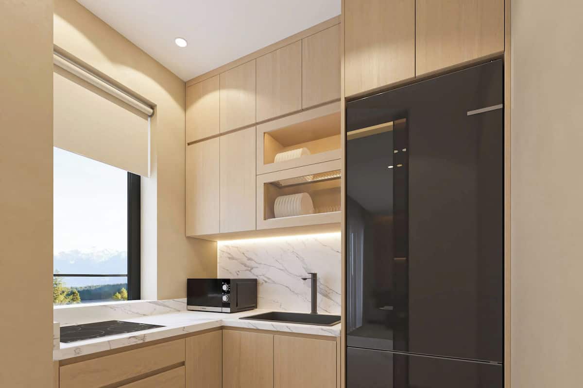 Suite Deluxe, balcón, vista al jardín | Cocina privada