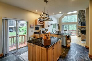 Everything You Need - From the island to the pantry, this kitchen is thoughtfully stocked for any occasion. - Lakefront A-Frame | Private Pool, Beach & Dock! (Bumpass)