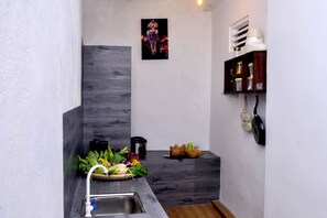 Deluxe-Villa, Bergblick | Eigene Kochnische