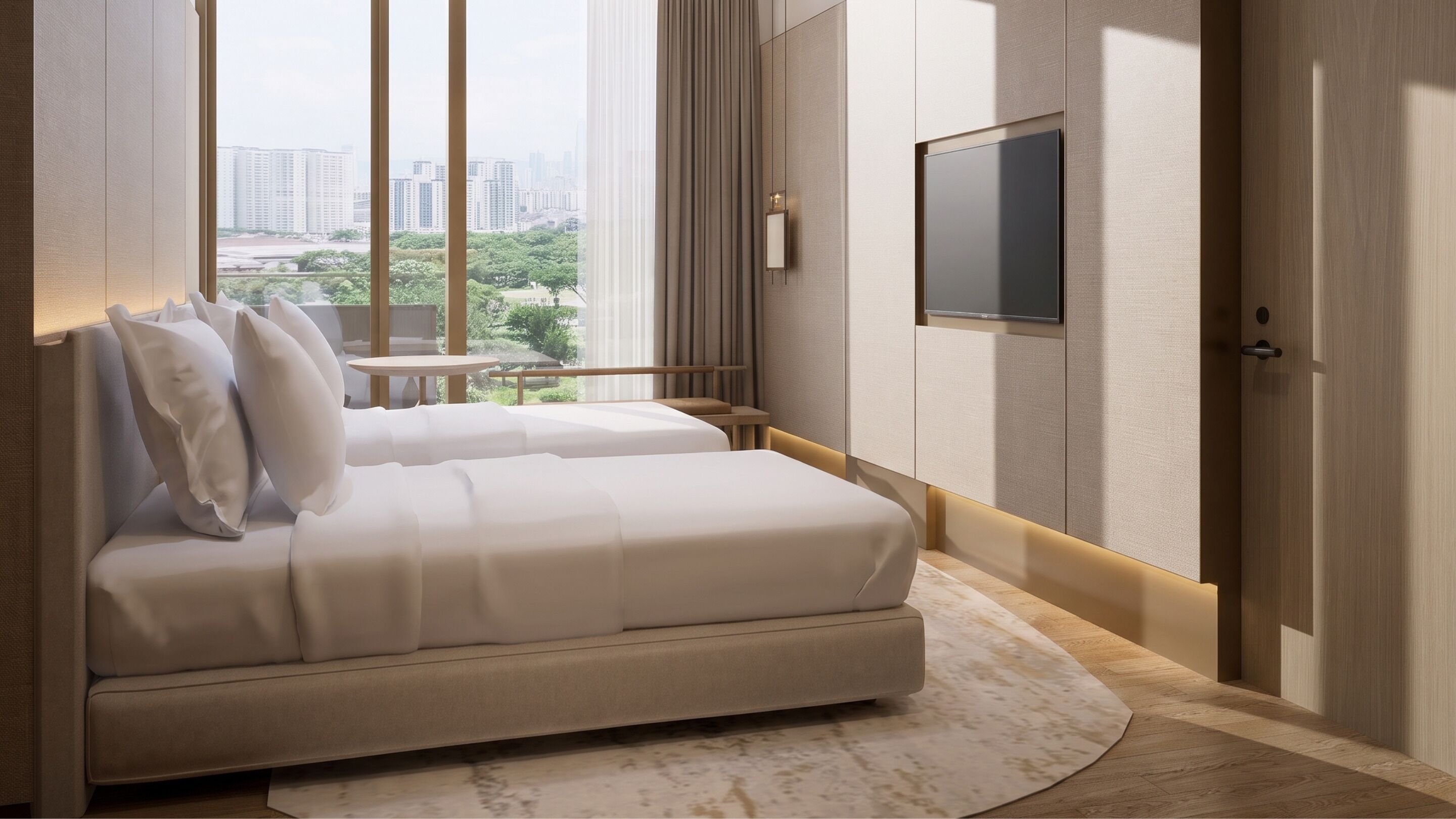 Habitación Club, 2 camas dobles, vistas a la ciudad | Wifi gratis