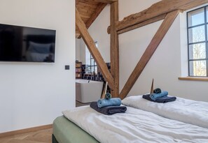 Iron/ironing board, internet, bed sheets - "Barn 1746", luxury apartment for 8 people. Fur noses welcome! (Tating)