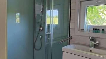 Shower, hair dryer