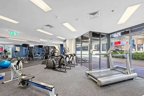 Fitness facility - Amazing! 2Bed/2Bath/1Car/Balcony/Views ~ CBD (Brisbane City)
