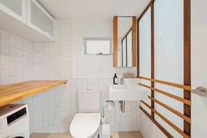 淋浴设施、吹风机、毛巾、洗发水