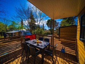 Outdoor dining - Cottage with AC, pets allowed - 6 guests (Balaruc-les-Bains)